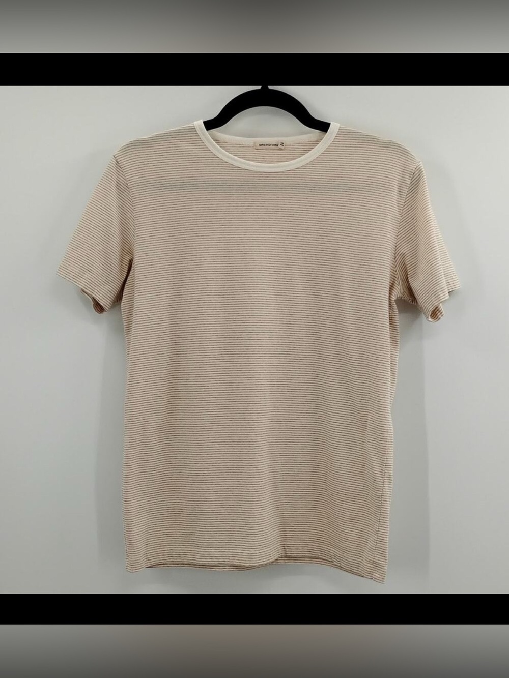 Industry of All Nations Native Brown Cotton Striped Ringer Tee | XS | Organic